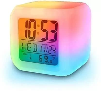 RKONECT Alarm Clock for Bedroom, Office, Gifts, Kids, Table with Digital Date, Time and Temperature Display, Battery Powered Rakshabandhan gift for brother