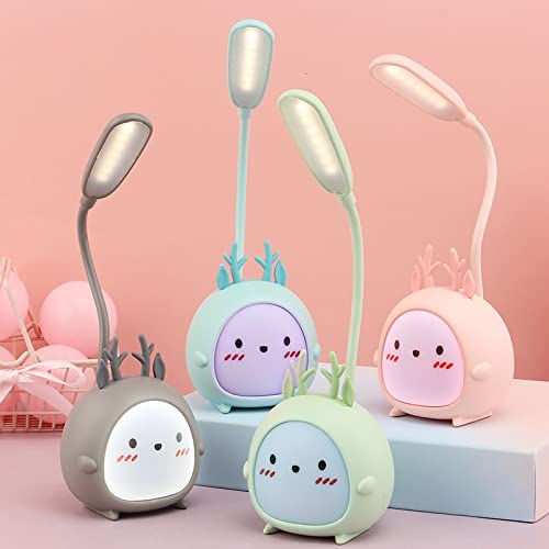  ignitate Cute Cartoon Desk Lamps for Study Table, USB Rechargeable, Warm White Lamp Light & RGB Color Night Light - 3 Modes, Eye Protection Lamps for...Birthday Return Gift ideas for kids