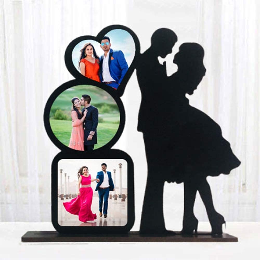  Generic Gift Jaipur Couple Standy Personalised Black Photo Table Frame 10 X 8 In - Gift For Wife Husband Fiance gift for wife