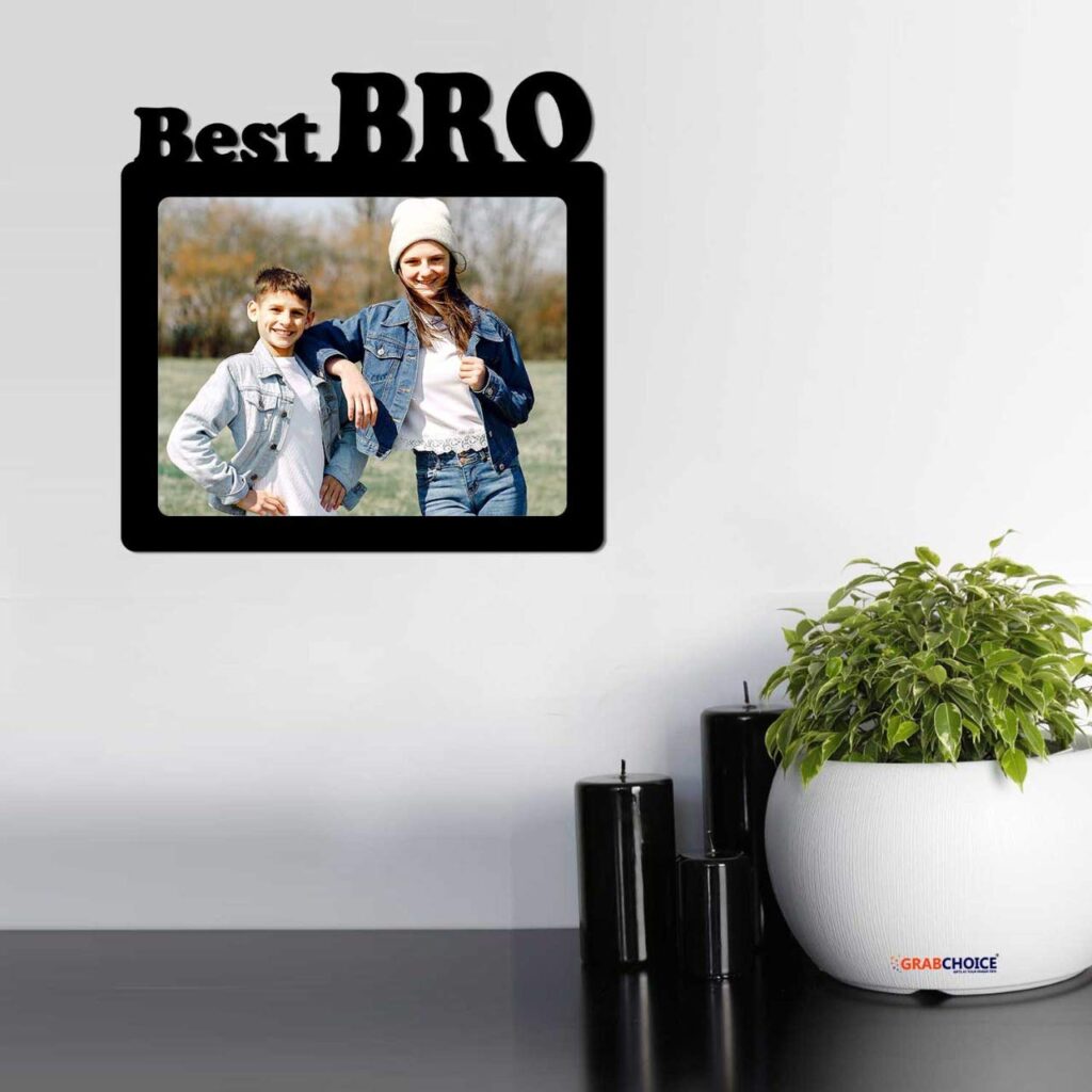 GrabChoice Personalized Photo Frame for Brother Rakshabandhan Special Rakhi Gift for Brother Birthday Gift