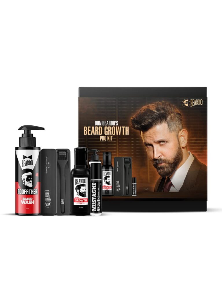  BEARDO Don's Beard Growth Pro Kit for Men | Complete Beard Growth & Grooming Kit | Ideal Gift Set for Men | Gift for Brother