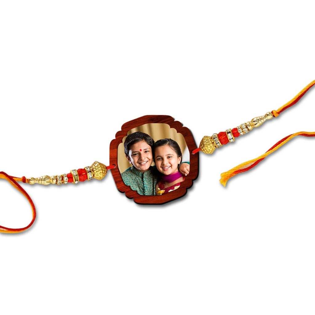  Foto Factory Gifts Personalized Plastic Photo Rakhi for Brother (Colour May Vary) rakhi gift for brother