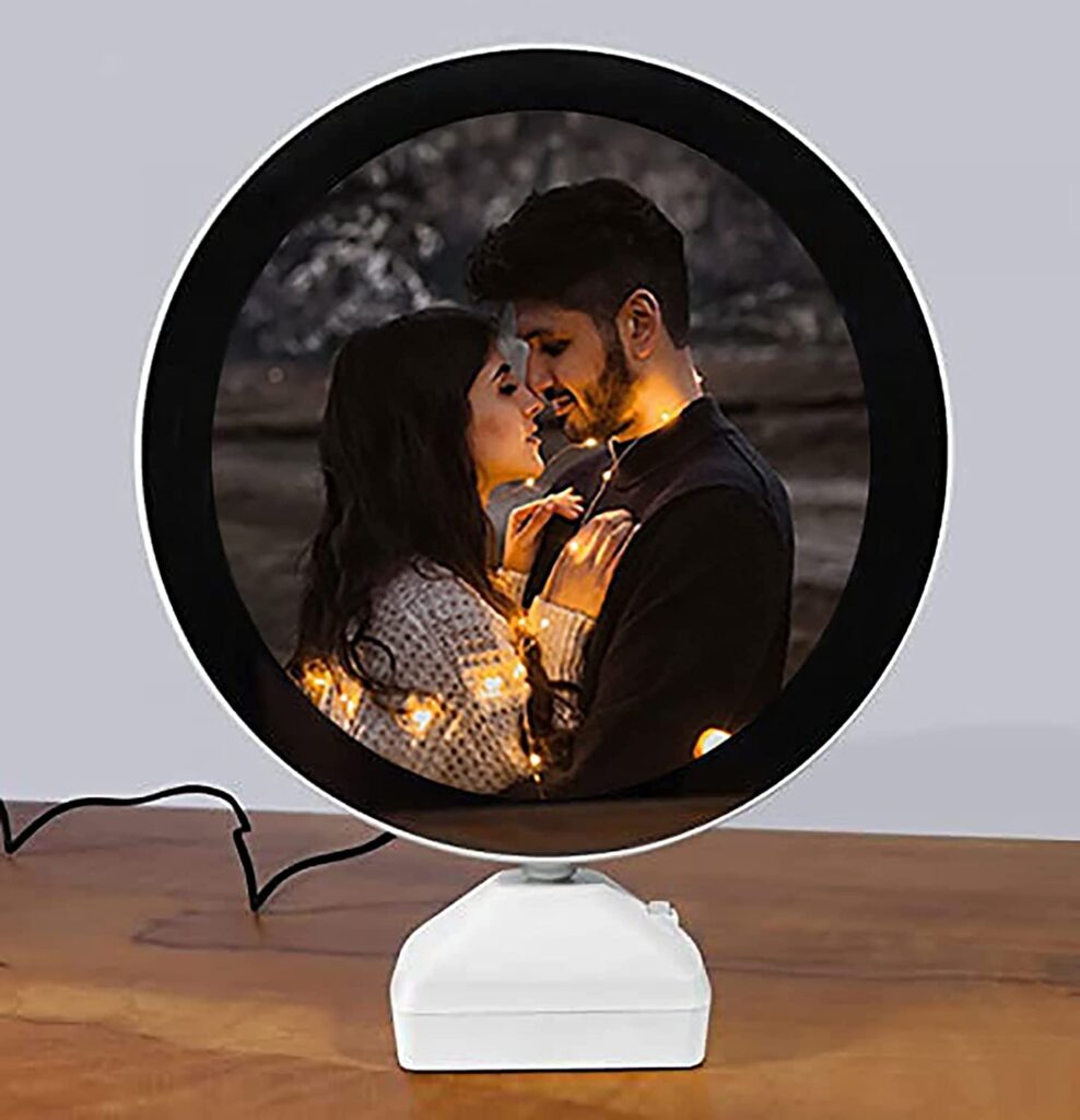 FA6 Magic Mirror Photo Frame With Light Photos Gift Personalized Customized Frames gift for wife