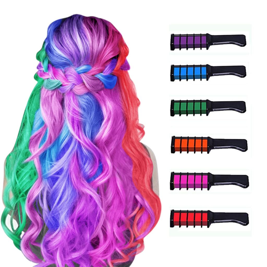 New Hair Chalk Comb Temporary Bright Hair Color Dyeï¼Å’MSDADA Hair Chalk Comb for Girls Kids and Adults , Perfect Set for Party and Cosplay DIY Works on All.. Birthday Gifts for Girls