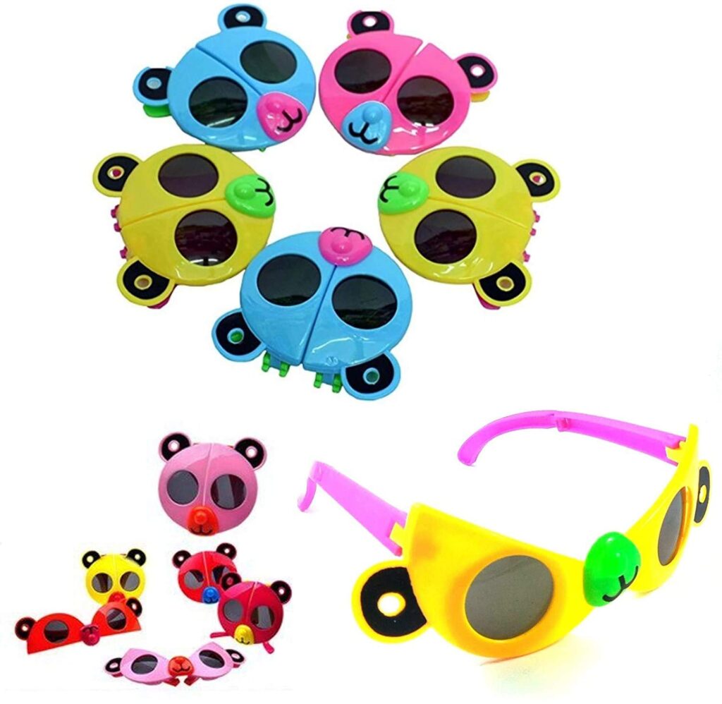 Birthday Popper Foldable Sunglasses | Shades for Kids |12 Pcs | Birthday Return Gift | Photo Prop for Kids of All Age Group | Multicolor |  Birthday Return Gift ideas for kids