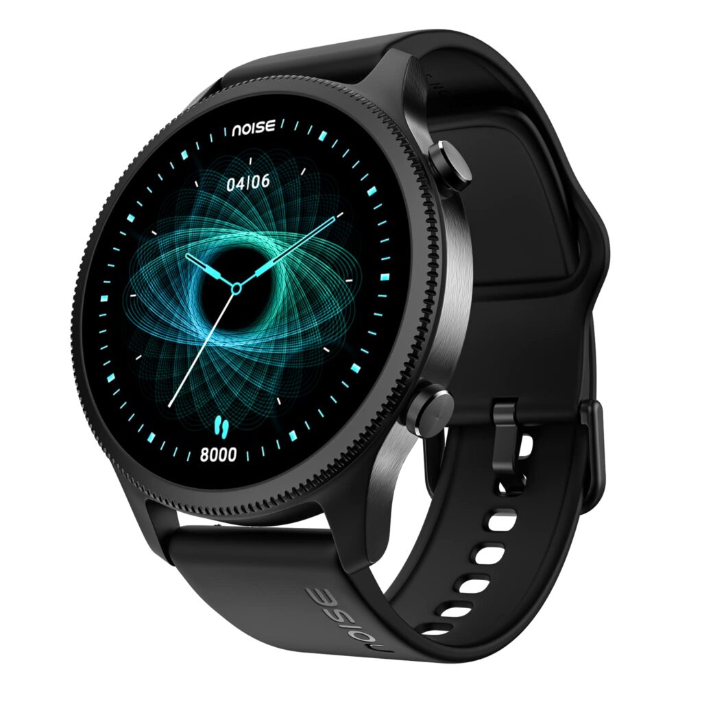 NoiseFit Halo 1.43" AMOLED Display, Bluetooth Calling Round Dial Smart Watch, Premium Metallic Build, Always on Display, Smart Gesture Control,Gifts for Your Boyfriend
