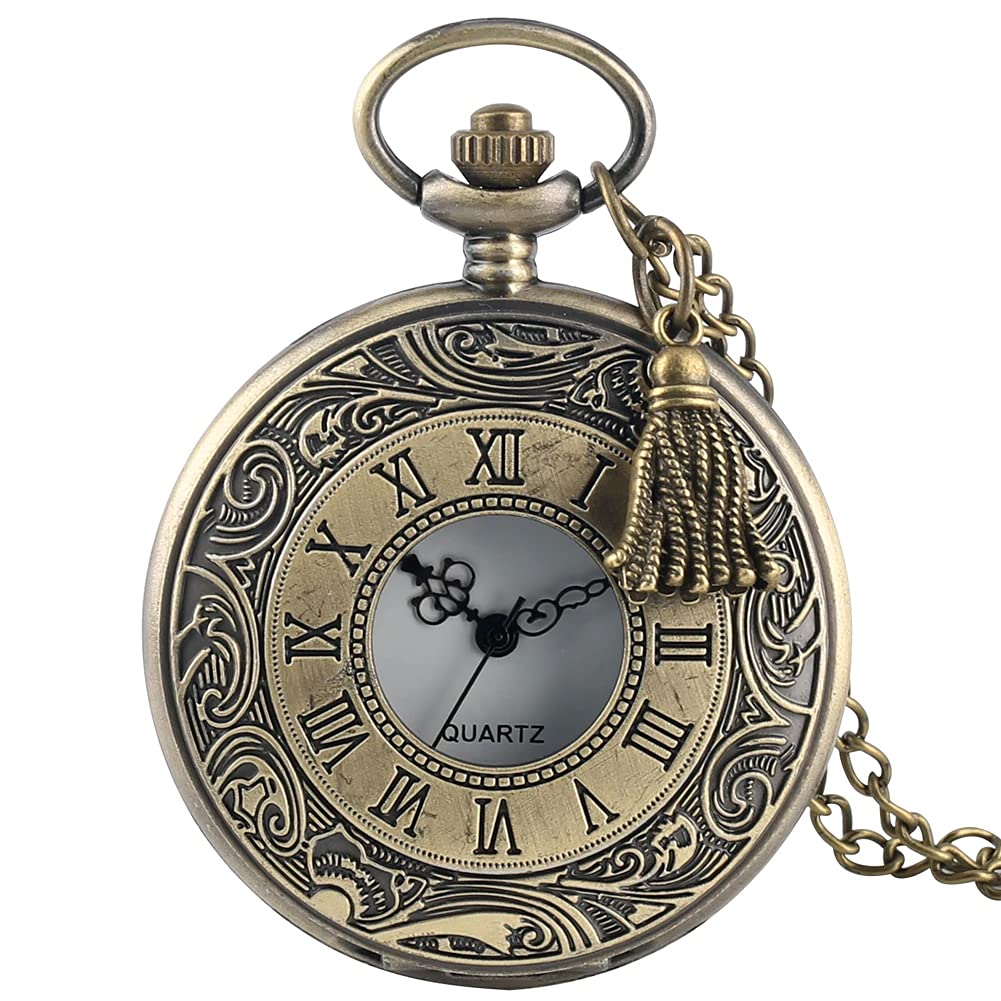 YouBella Pocket Watch Pendant with Chain for Husband Unique Memorable Gift Dual Purpose Stainless Steel Clock for Men  Birthday Return Gifts