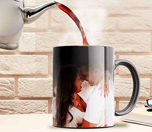  Aousome Personalized Gift Custom Photo Quote Name Wish Ceramic Magic Mug for Birthday Gift , Anniversary Gift Etc - 325 ML, Birthday Gift Ideas for Husband  Multicolor